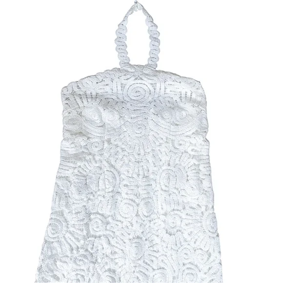 Boston Proper Crochet Fringe Halter Dress - Picture 9 of 11